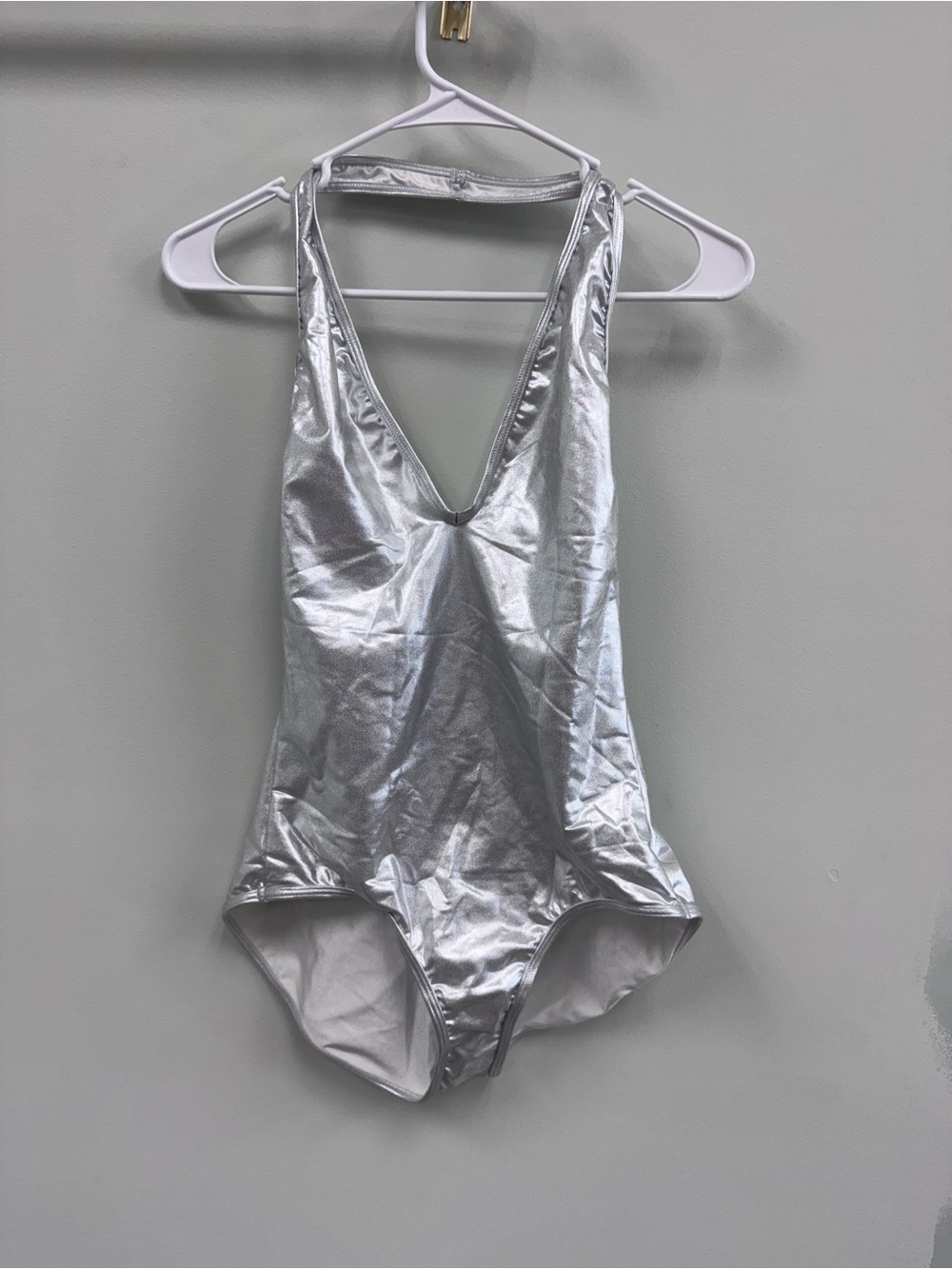 American Apparel Silver Metallic Bodysuit